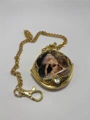 Fantasy Watch - Barbarian Woman Pocket Watch with Chain